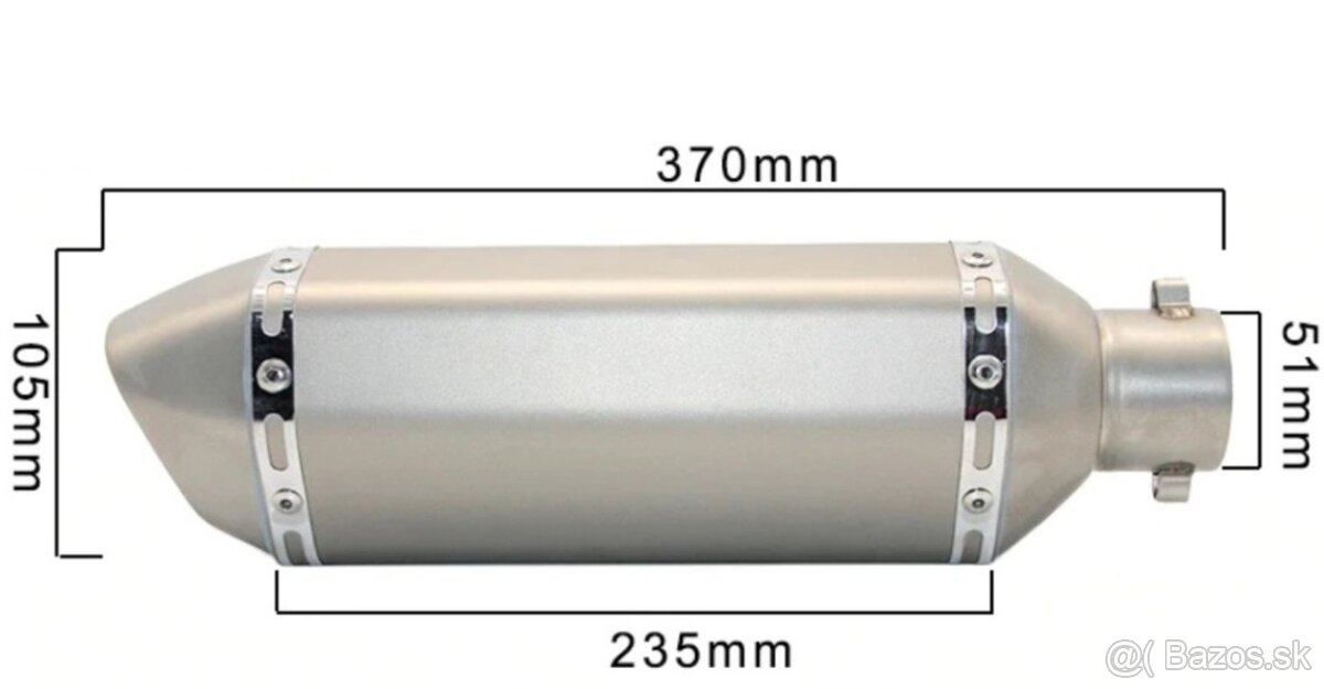 Nový ladený športový univerzálny moto výfuk + DB Killer - 5