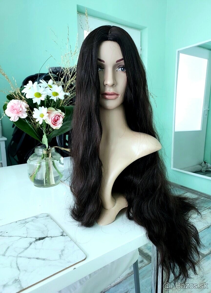 Extra dlhá čierna parochňa - 5