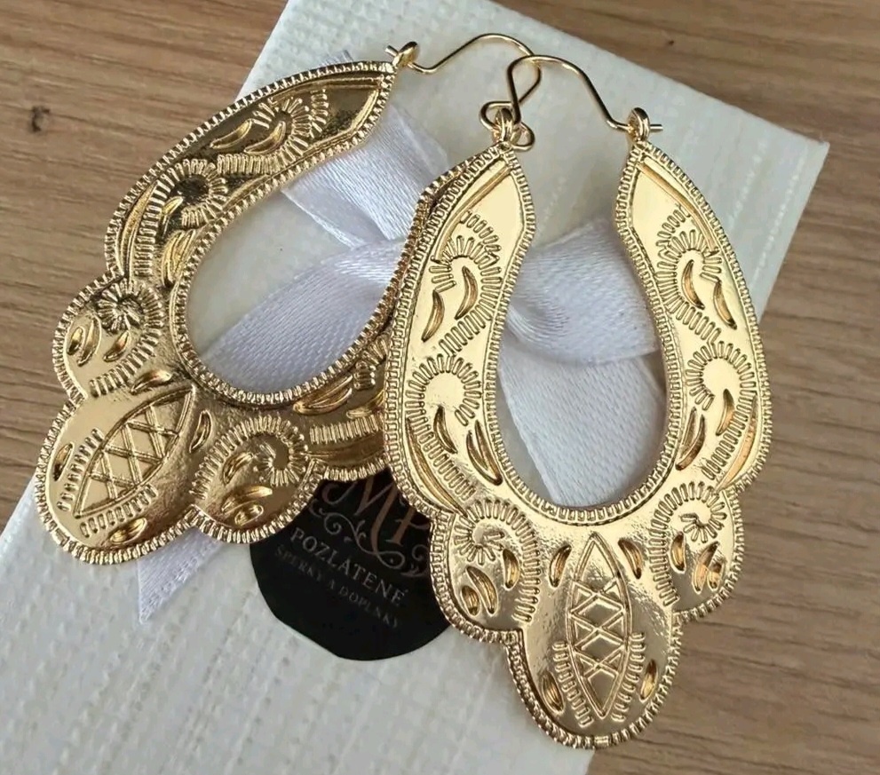 Dámske náušnice pozlátené - 5