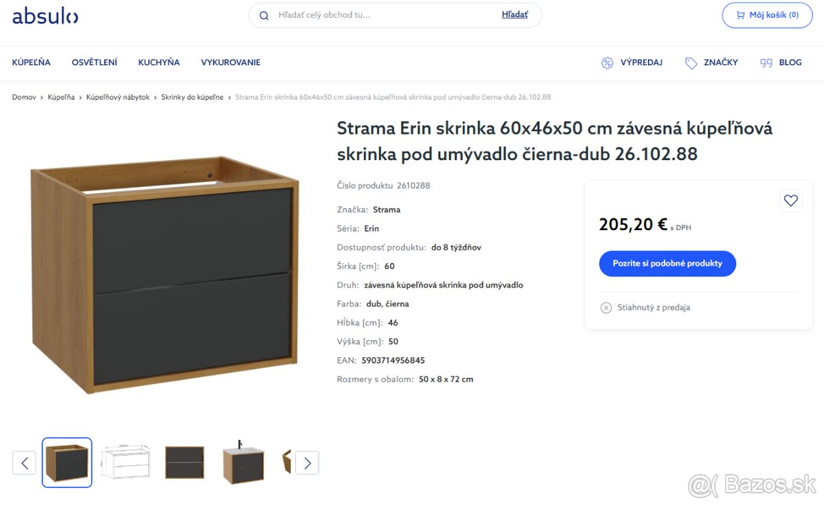 Kúpeľňový set skriniek Strama Erin - 5