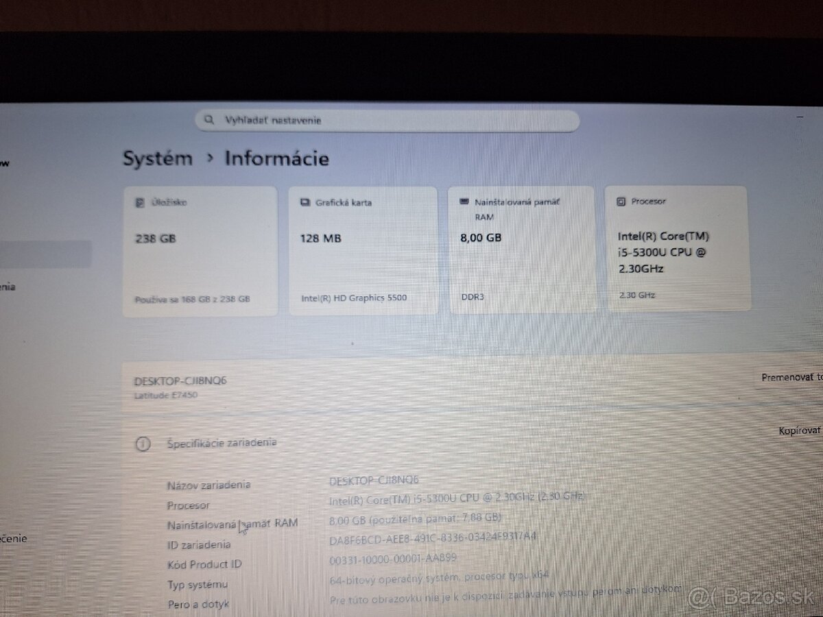 Notebook Dell Latitude E7450. - 5