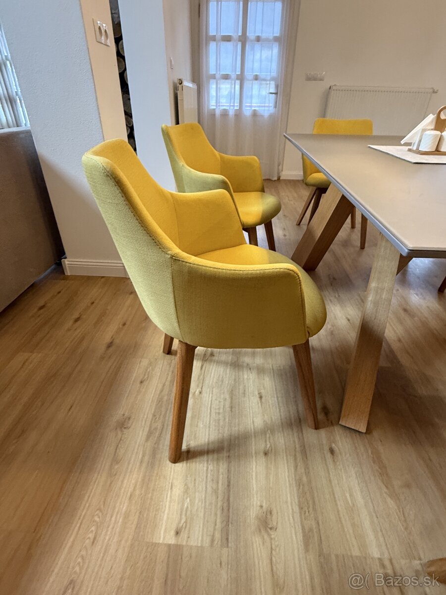 Stoličky masív dub 6ks - 5