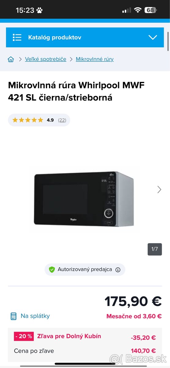 Mikrovlnná rúra Whirlpool MWF 421 SL čierna/strieborná - 5