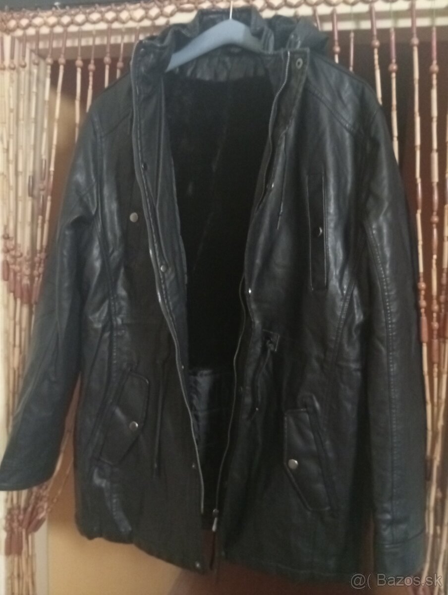 Krásna pánska kož.bunda s kožušinou..- ZIMNÁ - 5