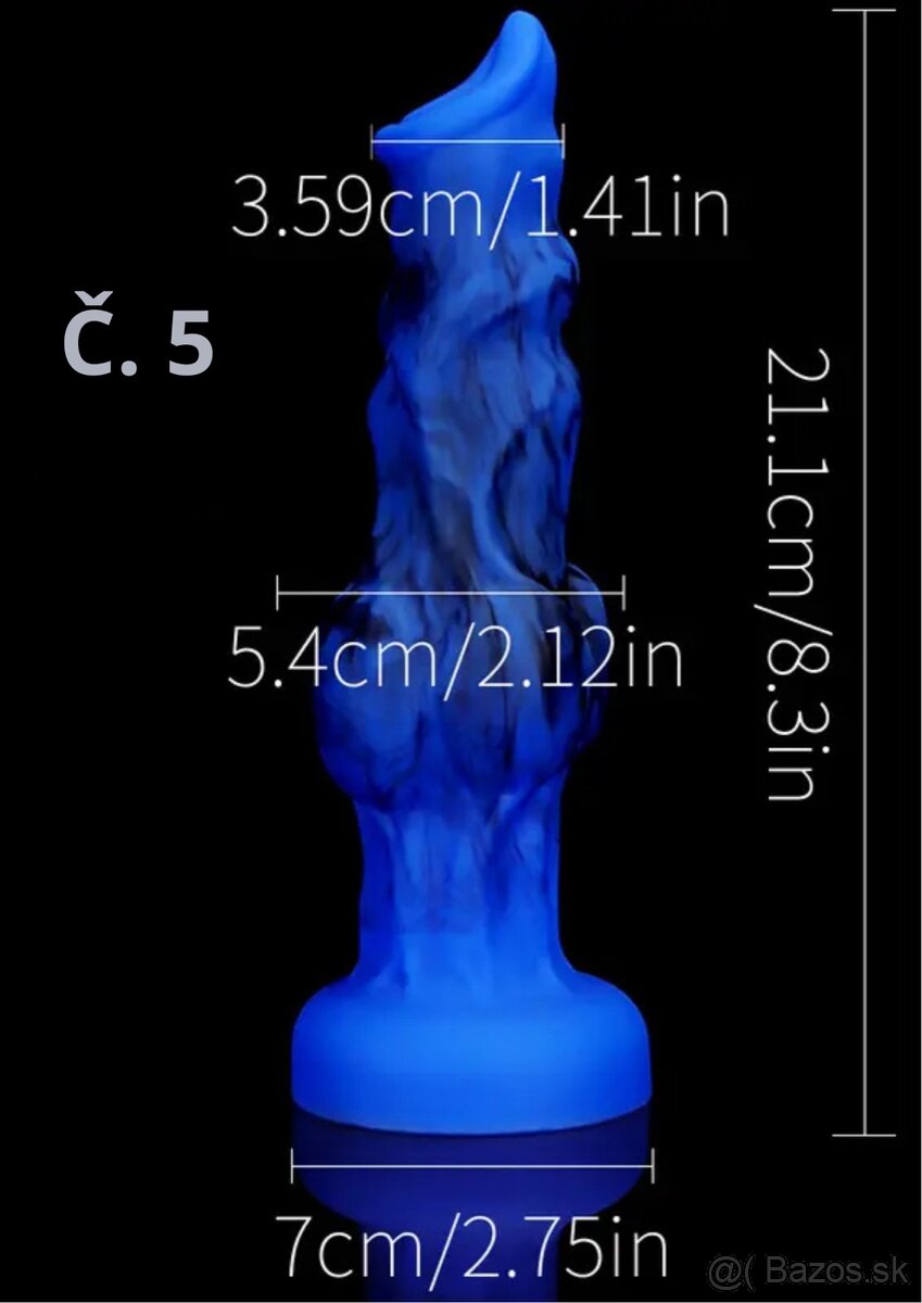 Intímne pomôcky – unikátne - psí dračí - návlek - Vibrator - 5