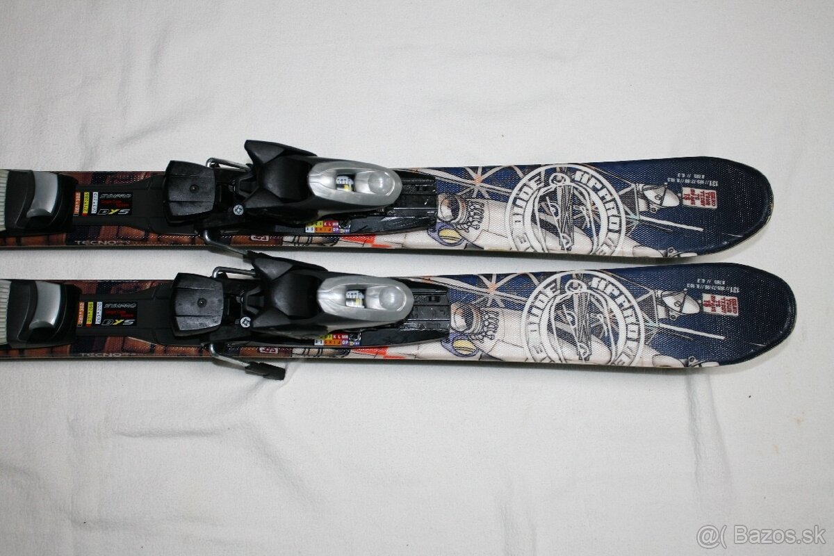 lyže 131 cm , hadia koža , freestyle - 5