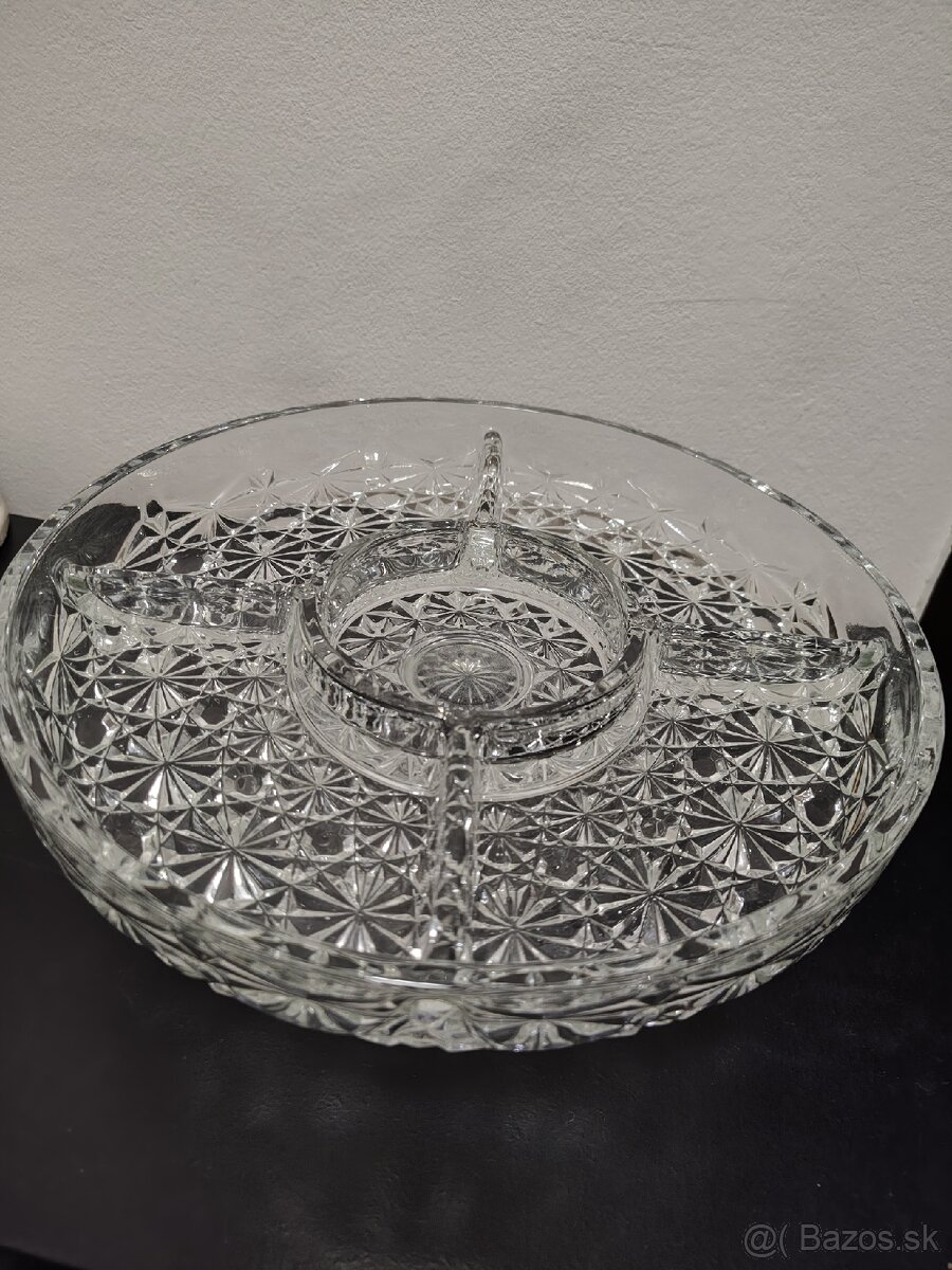 Sklenená nádoba na občerstvenie,oriešky a podobne - 5