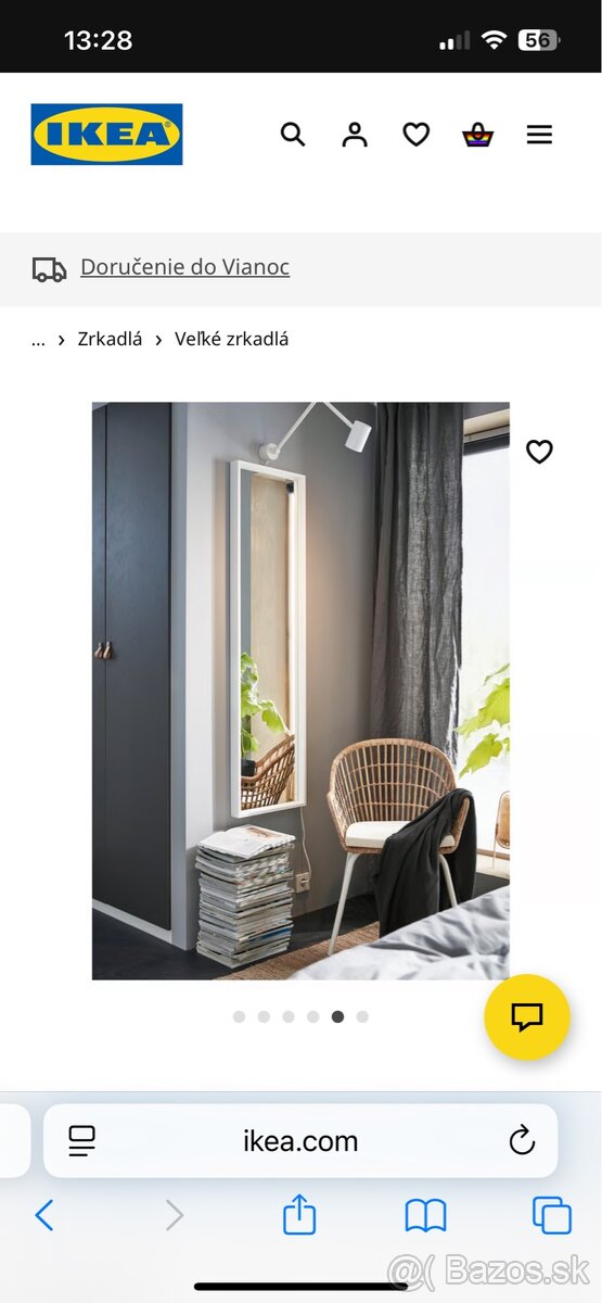 Biele zrkadlo Ikea Nissedal - 5