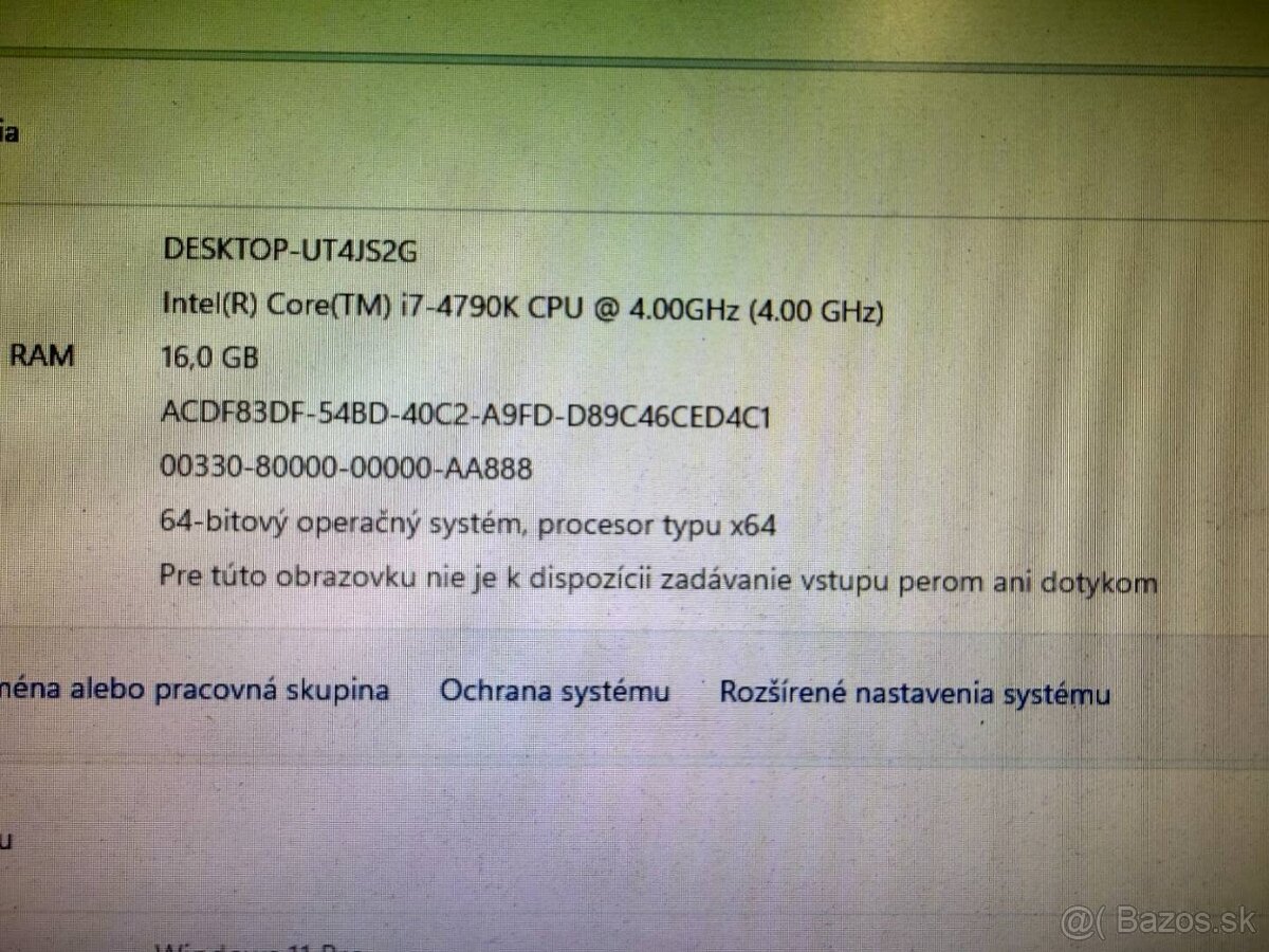 Herný počítač i7-4790K / 16 GB / RX 570 8 GB / SSD + HDD - 5