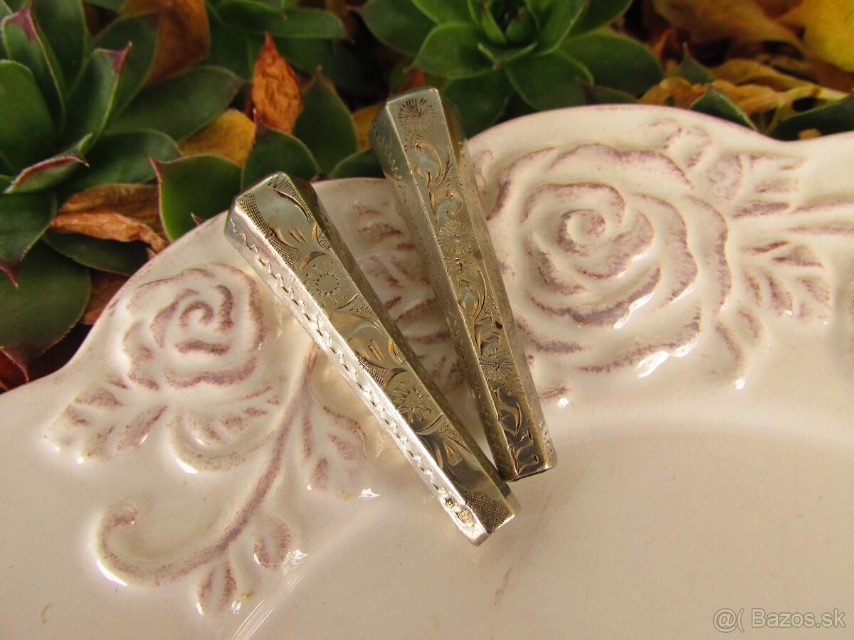 Dve staré strieborné cigaretové špičky, Ag 900 - 5