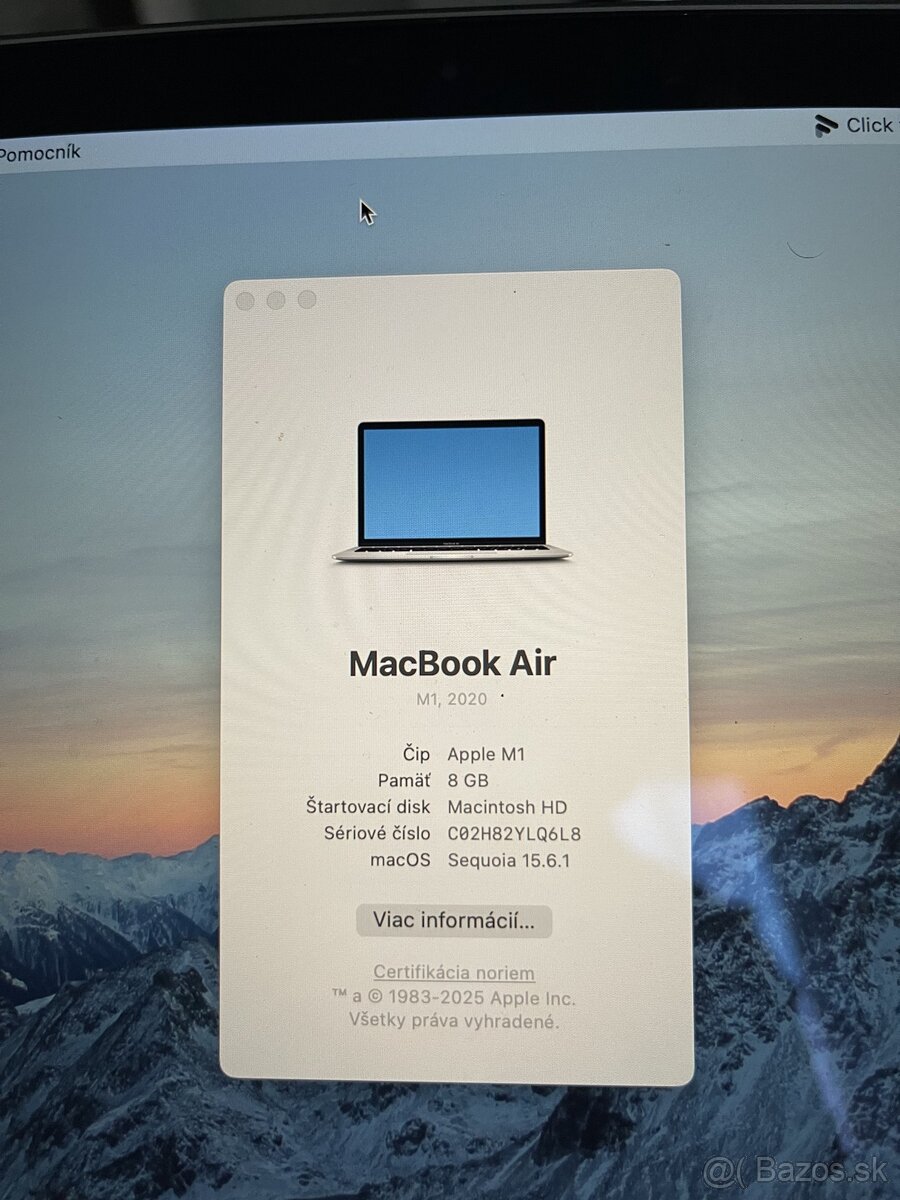 MacBook Air M1 2020 13” 8GB RAM - 5