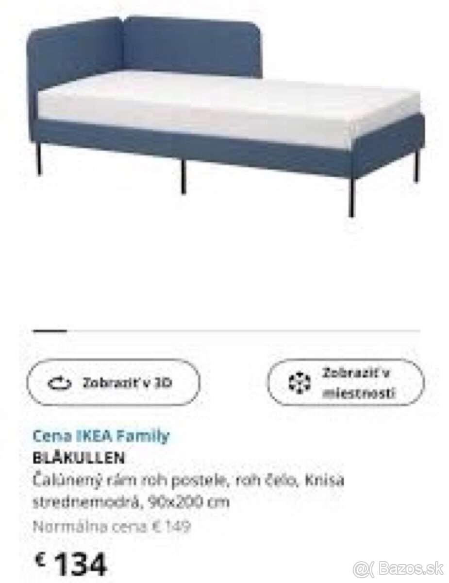 Posteľ IKEA 90x200 s roštom (2ks) - 5