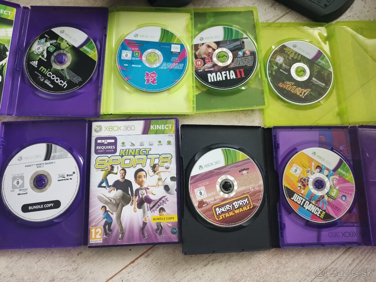 xbox 360 + kinect + volant Thrustmaster + hry - 5