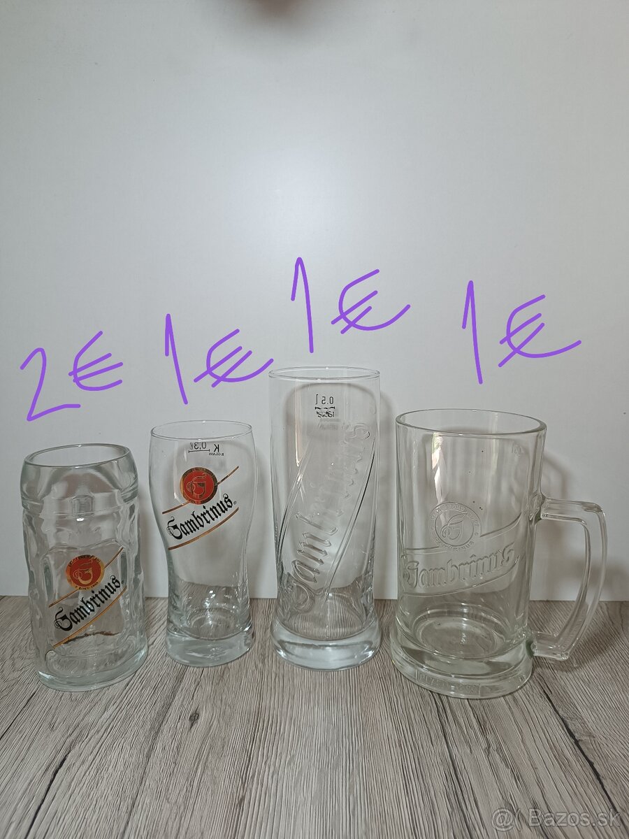 České pivové poháre 2 - 5