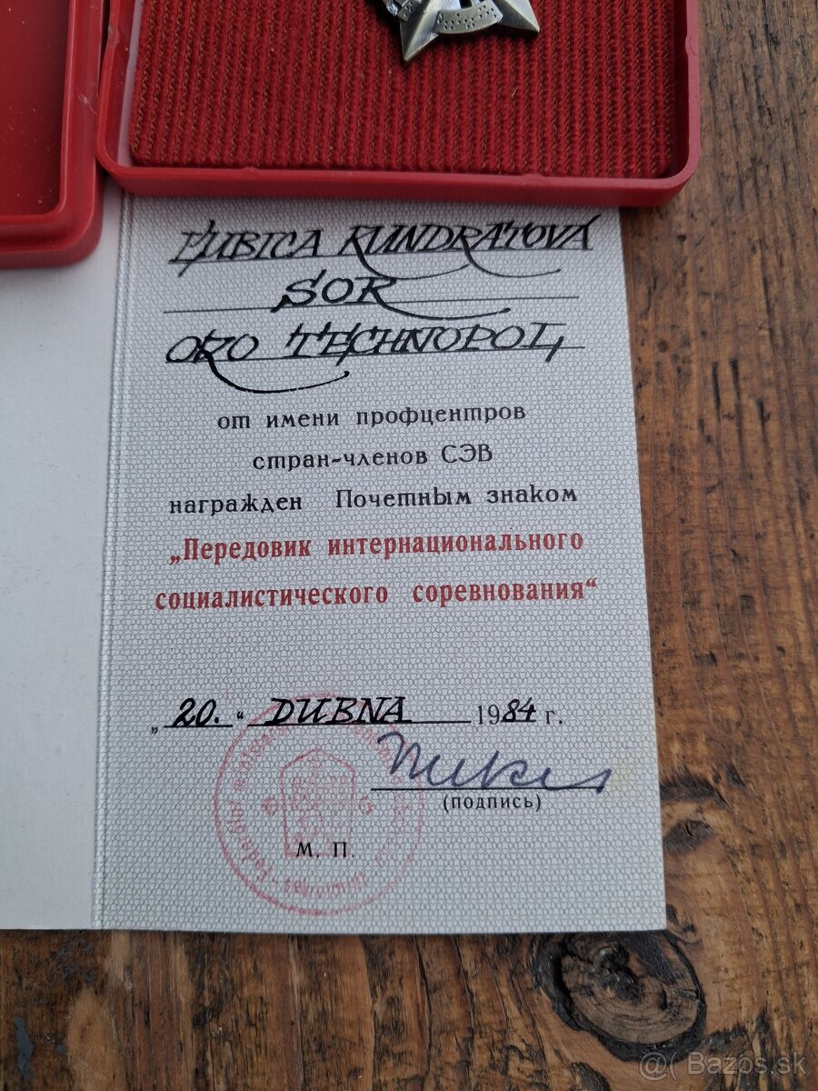 Medaile,vyznamenanie za socialisticke sutazenie - 5