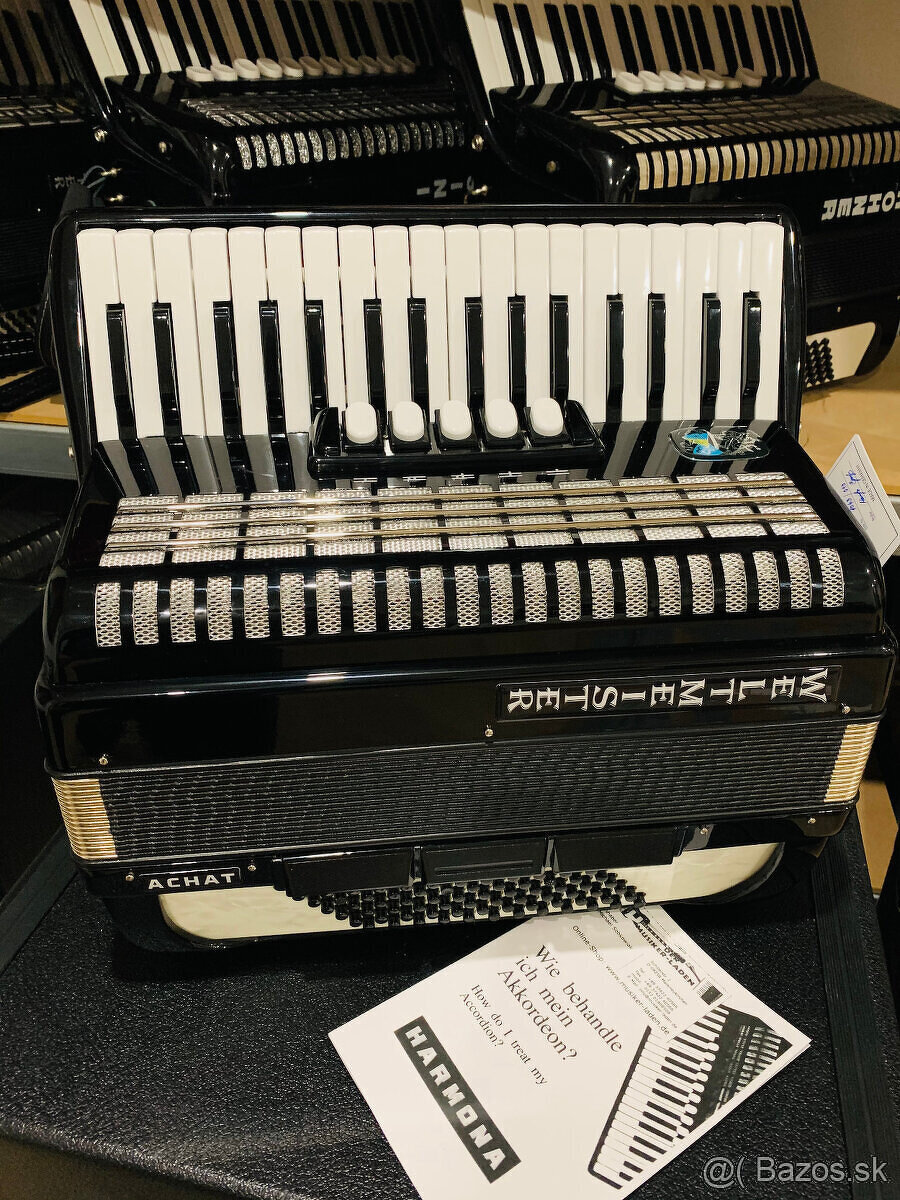 Predám akordeón Weltmeister ACHAT 72 basový s krásnym zvukom - 5