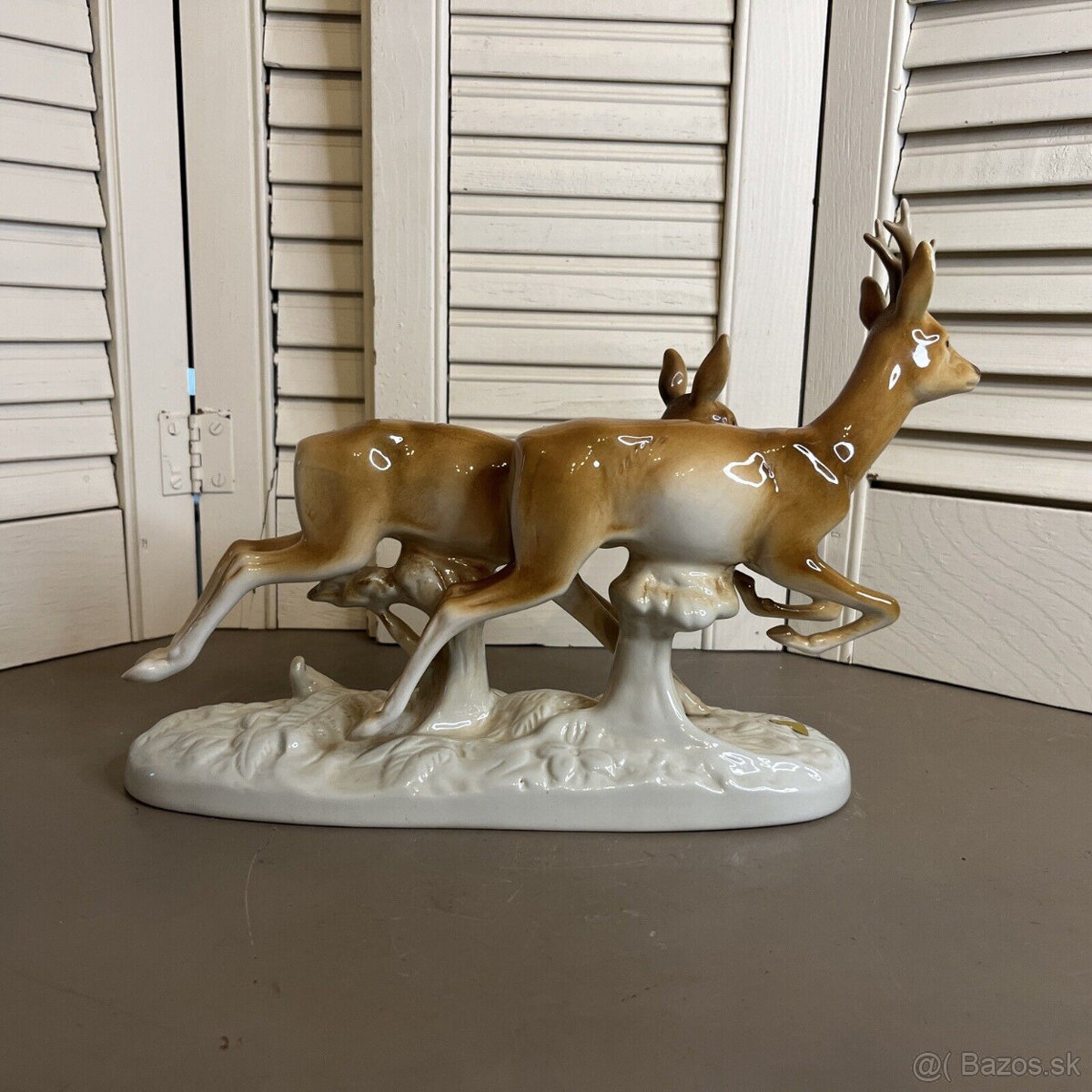 Porcelanová soška royal dux srnky - 5