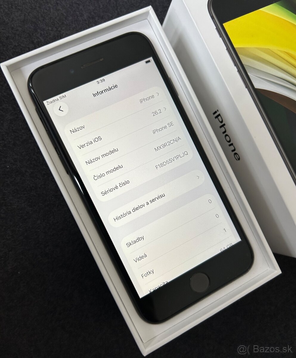 iPhone SE 2020 64GB black - 100% batéria - 5