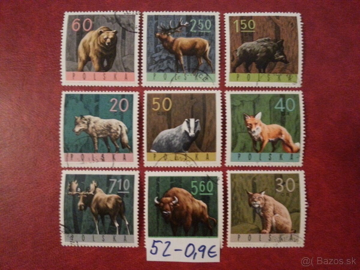 Postove znamky zvierata - 5