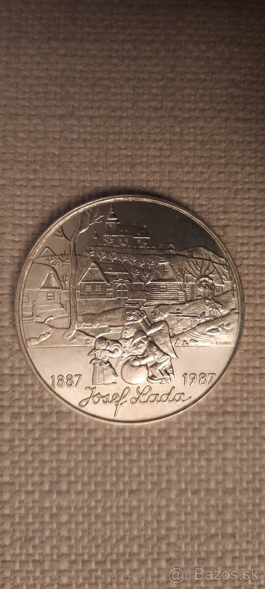 Predám (vymením) čs. striebornú mincu - 500 Kčs Josef Lada - 5