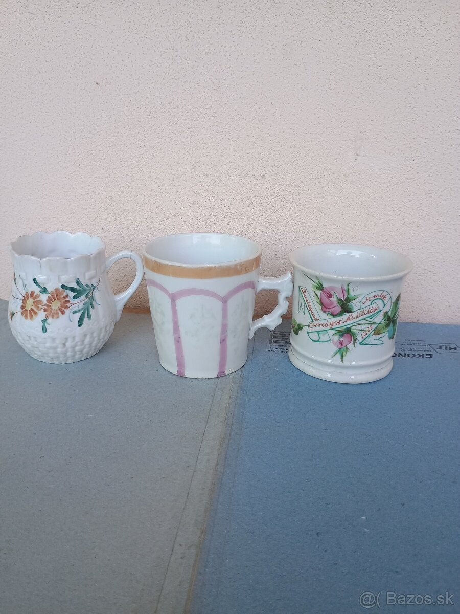 Starožitné šálky a porcelanový kalamár - 5