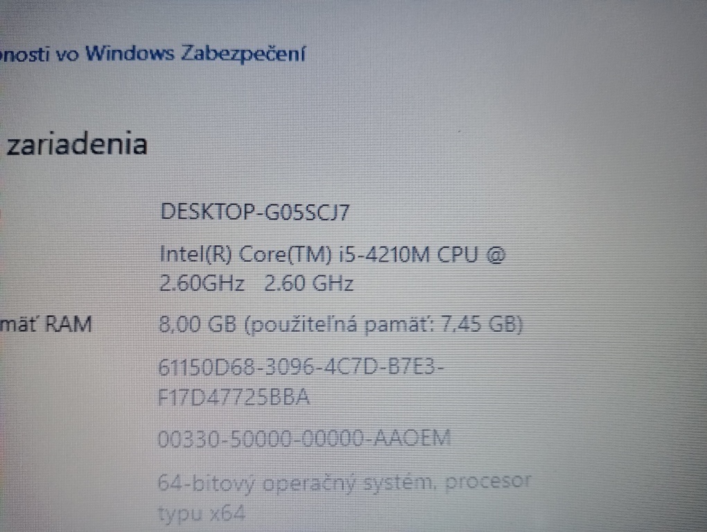 predám HP probook 640 G1 , Intel® Core™ i5 , 8gb ram ,ssd - 5