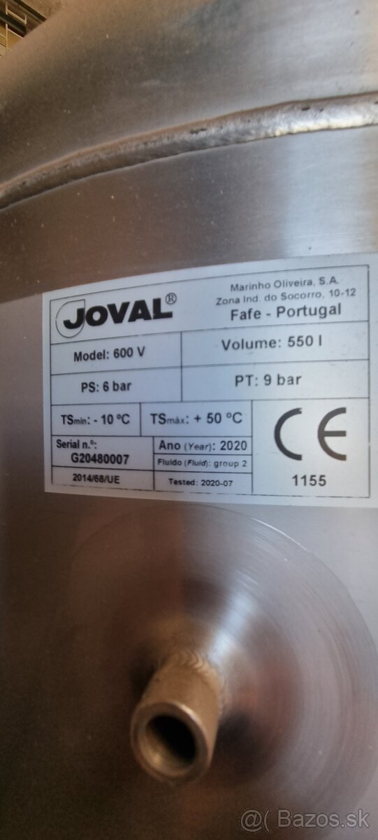 Predám novú tlakovú nádobu JOVAL 600V - 5
