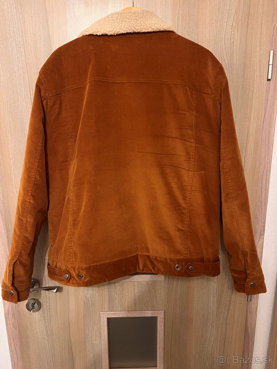 Menčestrová bunda s kožúškom sherpa veľ. XXL - 5