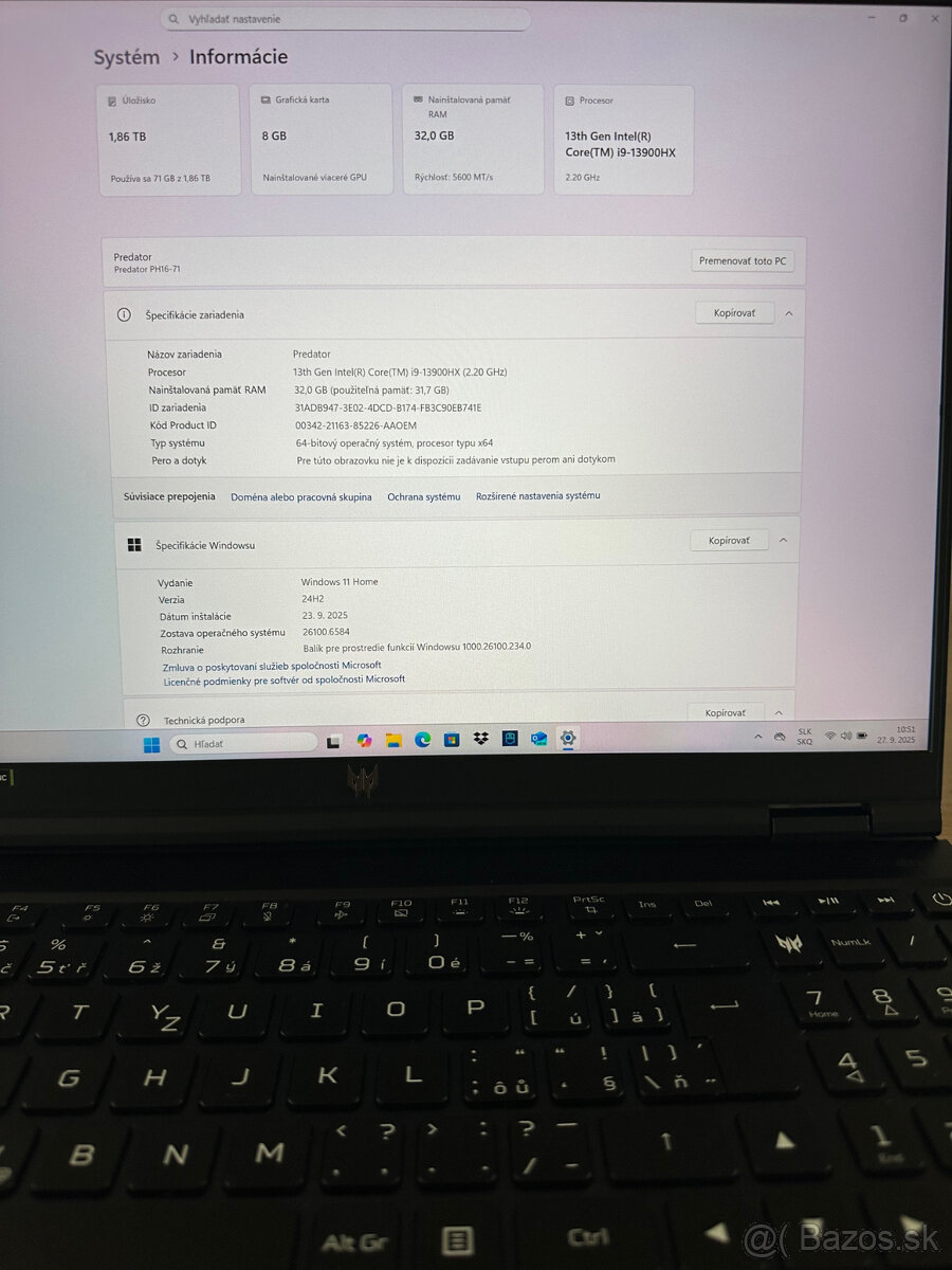 Herny notebook ACER Predator Helios 16 Abyssal Black ZARUKA - 5