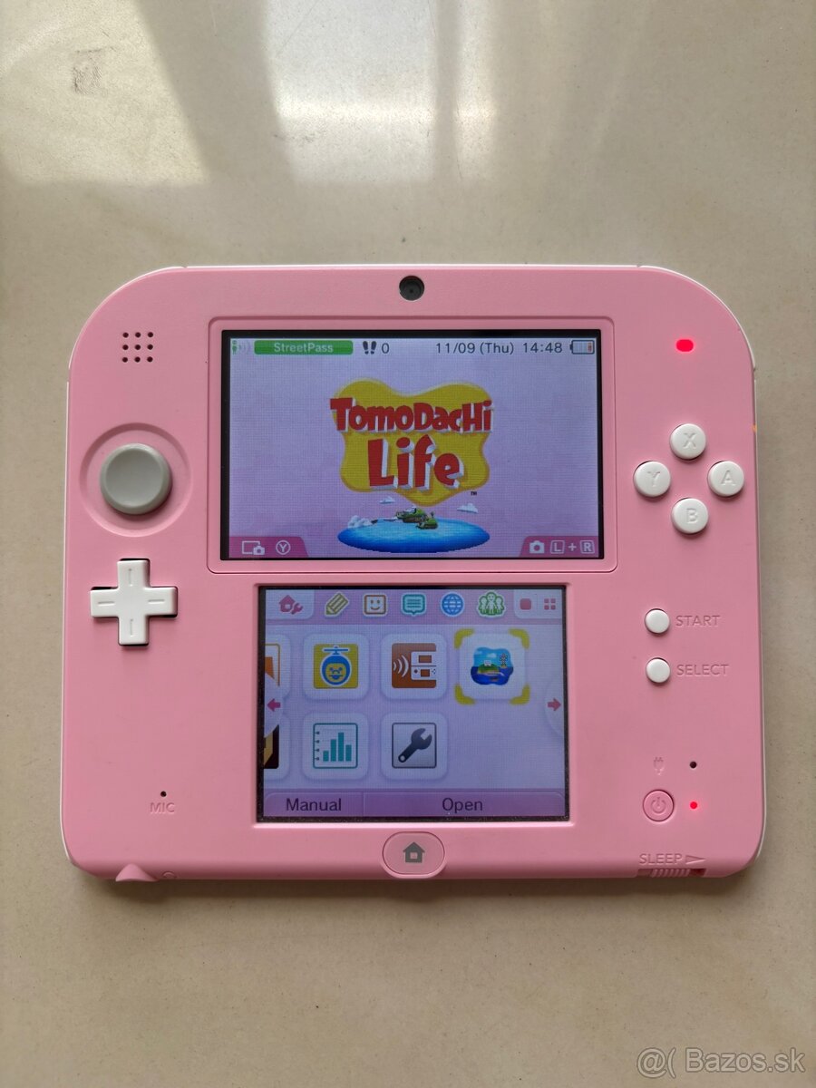 Nintendo 2DS TomoDachi Life + Hry & Box - 5