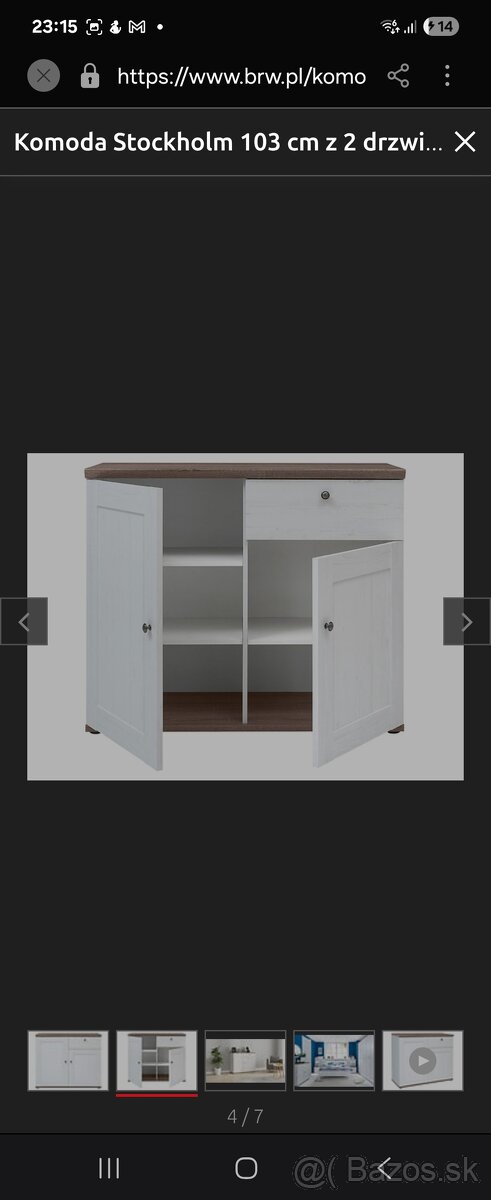 Šatníkova skriňa + komoda - 5