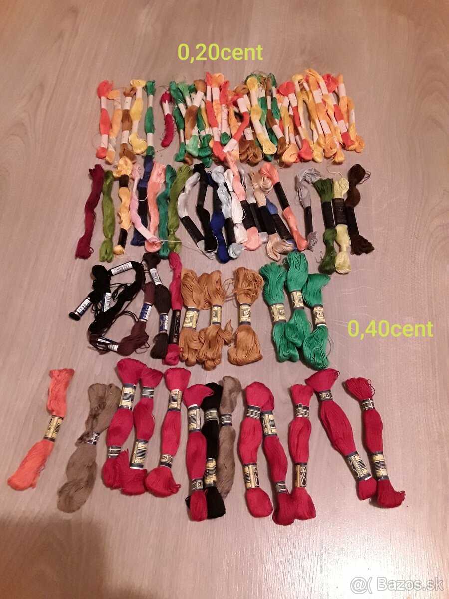 Rozne bavlnky na vysivanie,chemlon,vlna - 5