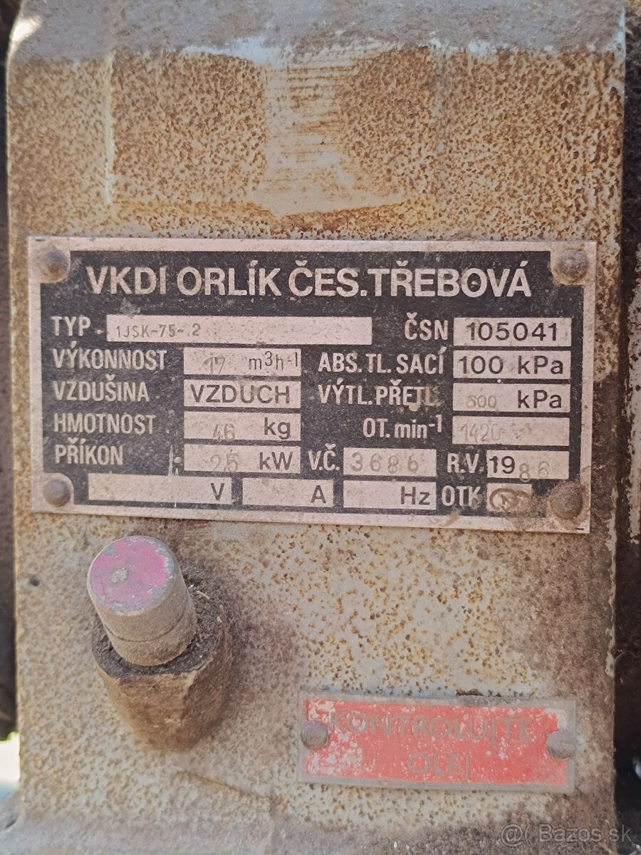Kompresor jednopiestovy Orlík 1JSK75 - 5