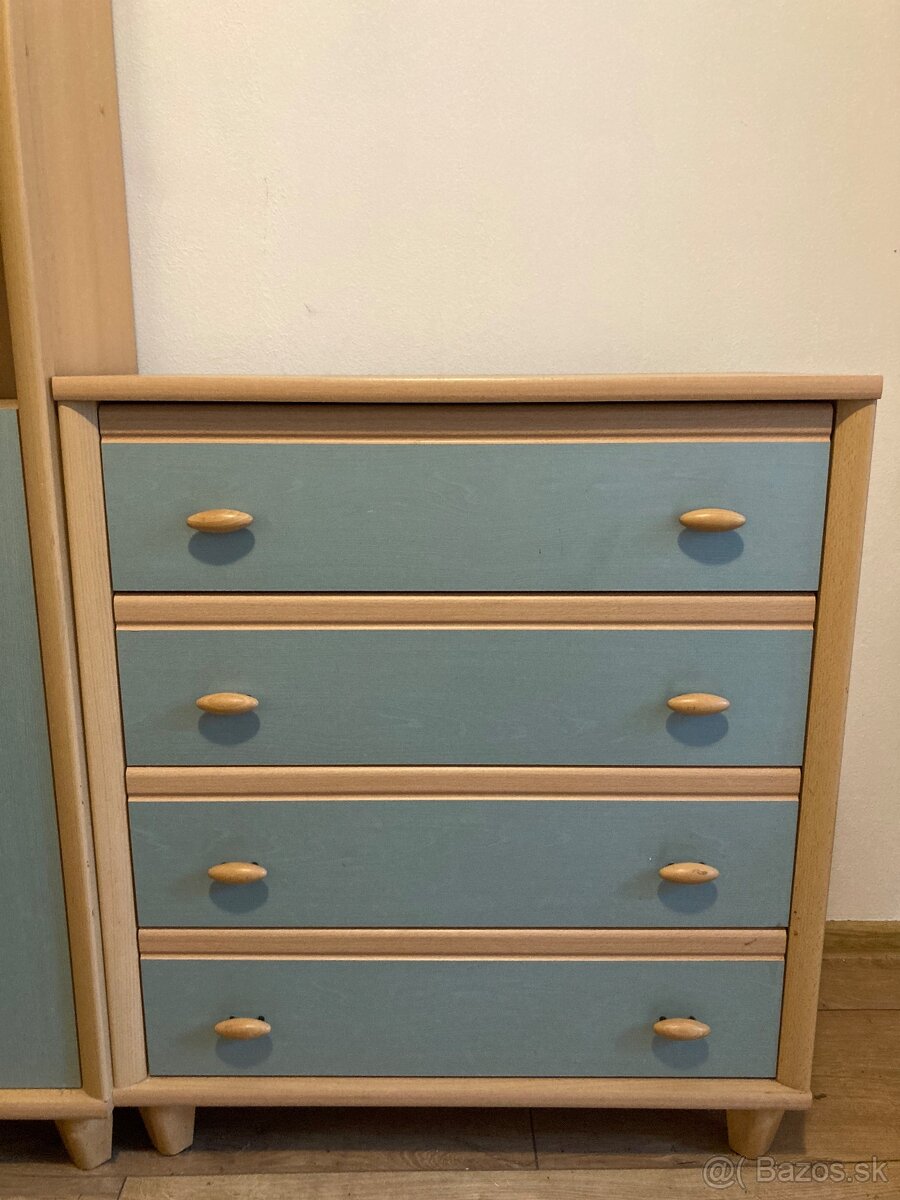 Detská izba - stolík, skriňa, komoda - 5