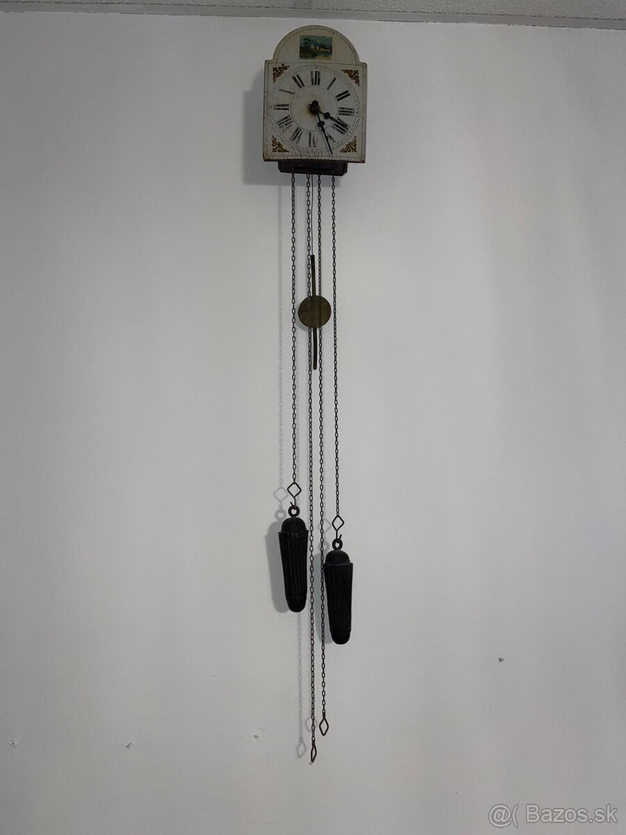 Starožitné kyvadlové nástenné hodiny - 5