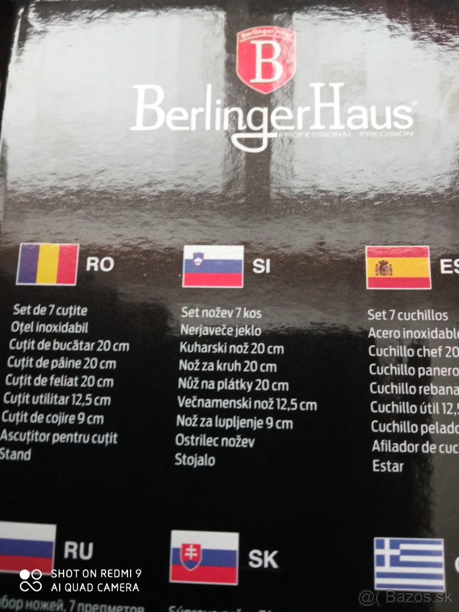 Predám úplne novú nepoužitú zabalenú sadu nožov Berlinger Ha - 5