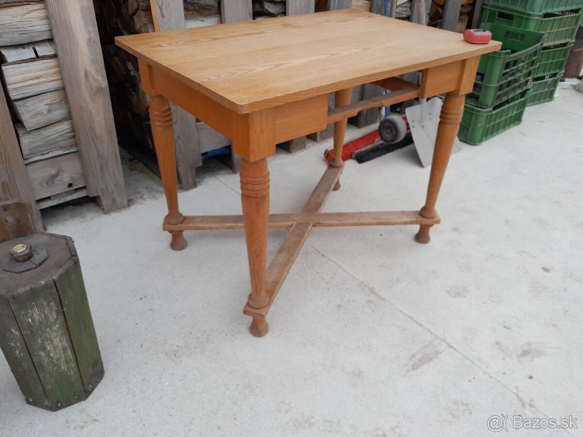 Predám vintage stôl, bez šuplíka - 5