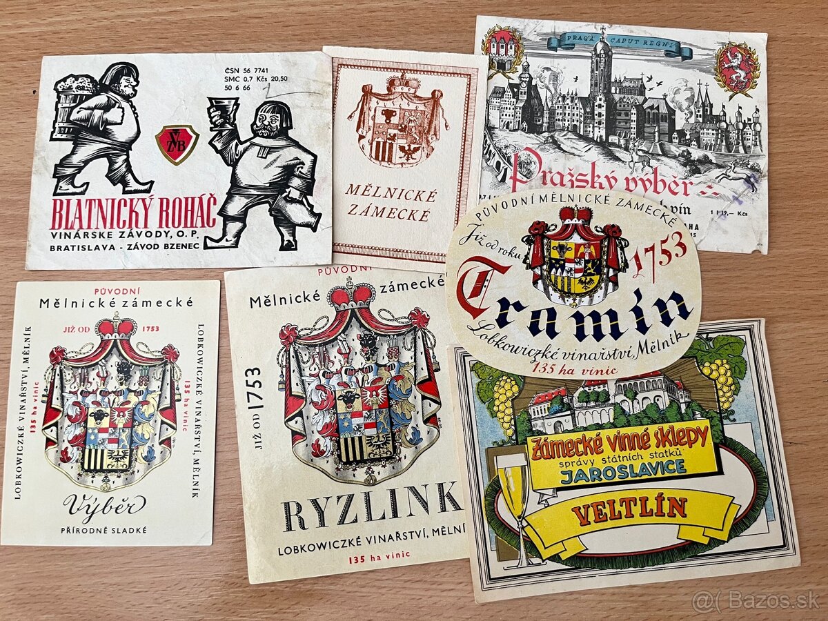 Staré retro etikety od piva smaltov, žuvačiek a znak SSSR - 5