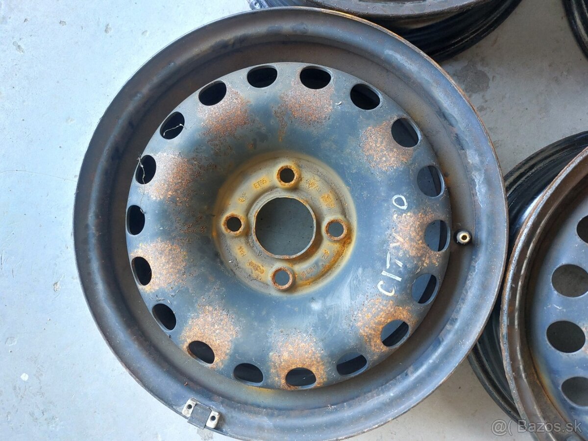 PLECHOVÉ DISKY R14 4X100 5JX14 ET35 CITIGO, VW UP, SEAT MII - 5