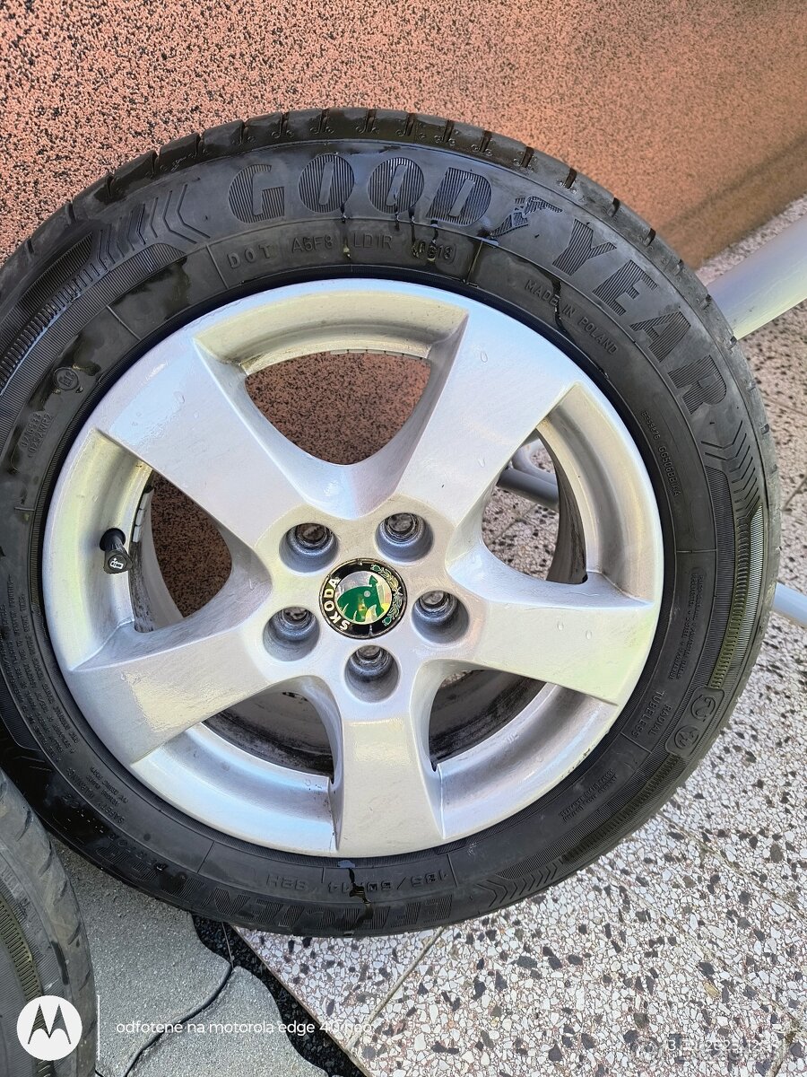 Elektróny 5x100 r14 + pneu 185/60 r14 - 5