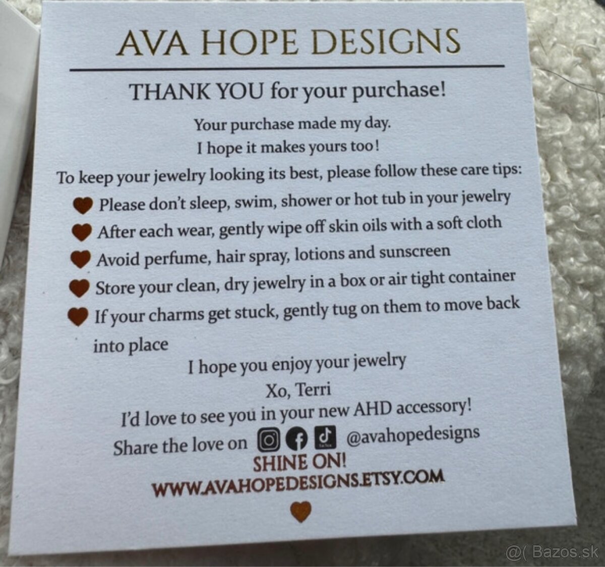 Nový handmade pozlátený minimalisticky náhrdelník - 5