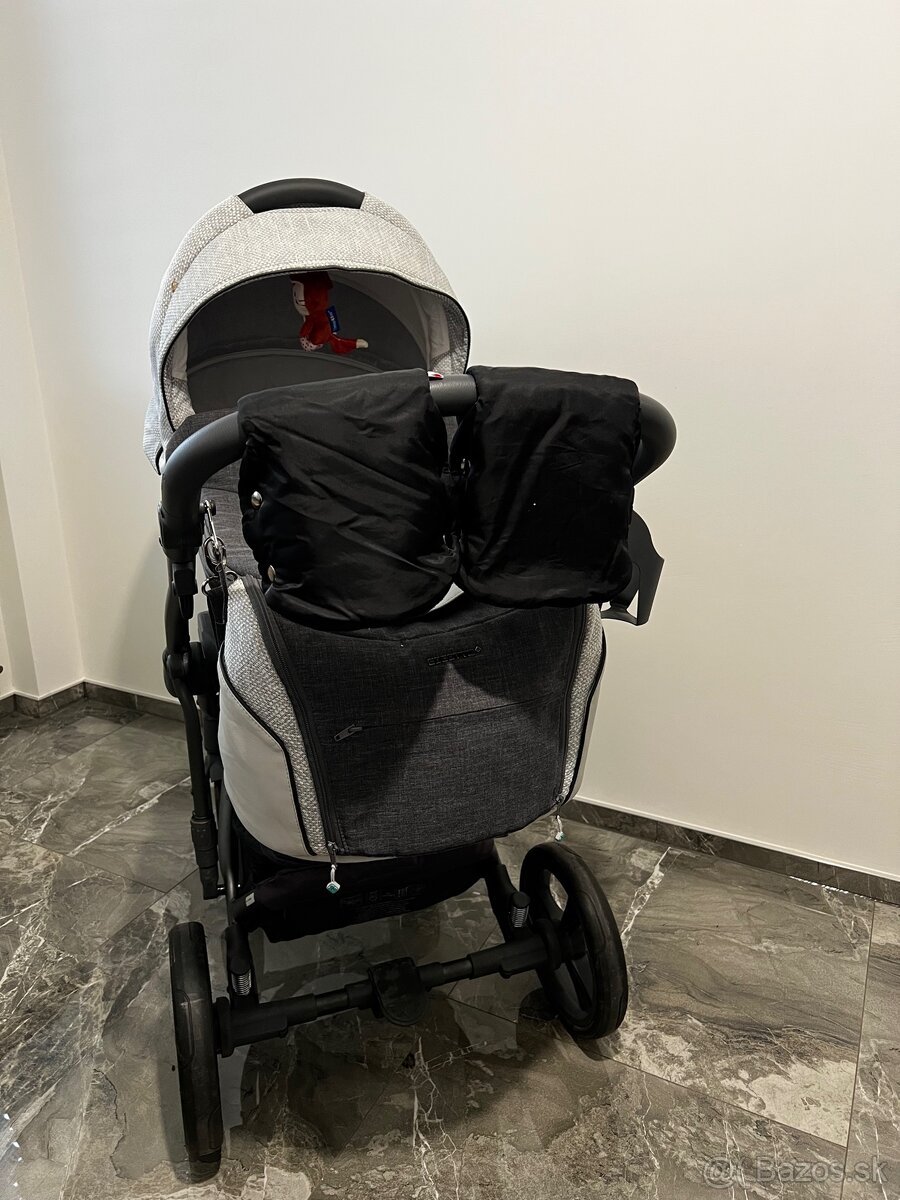 Kočík Bebetto bresso grey 22 + vajičko Bobostello Mars - 5