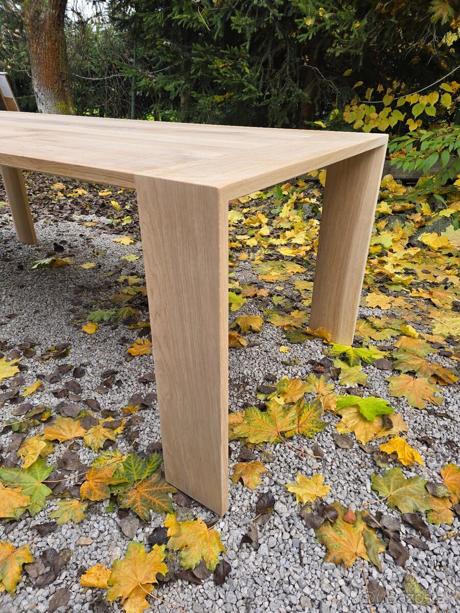 Jedálenský dubovy stôl, masív dub 2200x880,750 - 5