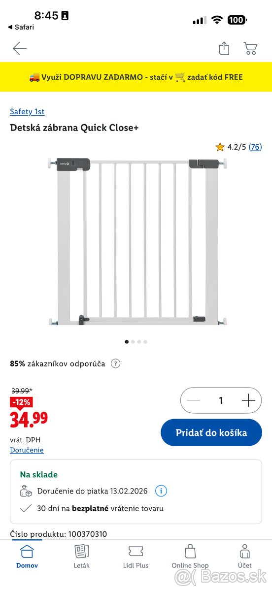 Safety 1st Detská zábrana Quick Close+ - 5