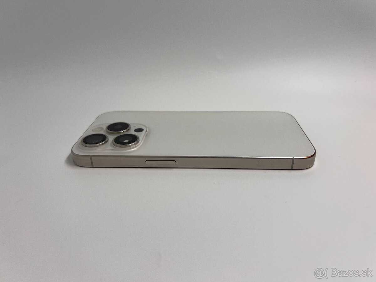 IPHONE 15 PRO WHITE TITANIUM 128GB ZÁRUKA - VEĽMI DOBRÝ STAV - 5