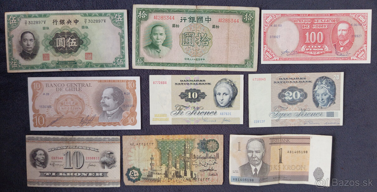 Bankovky z obehu svet 1 - 5