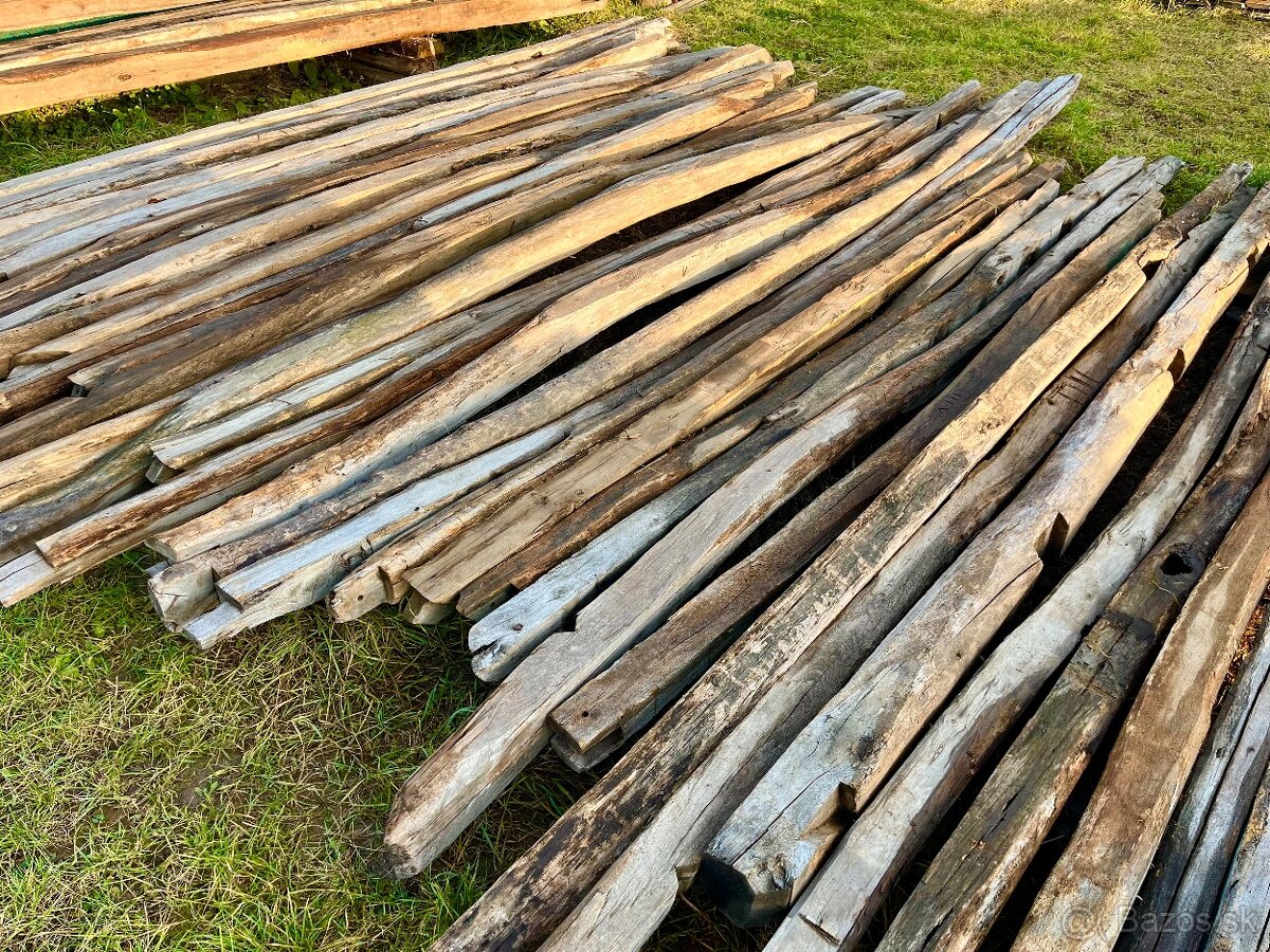 Staré dubové hranoly - ručne kresané - 5