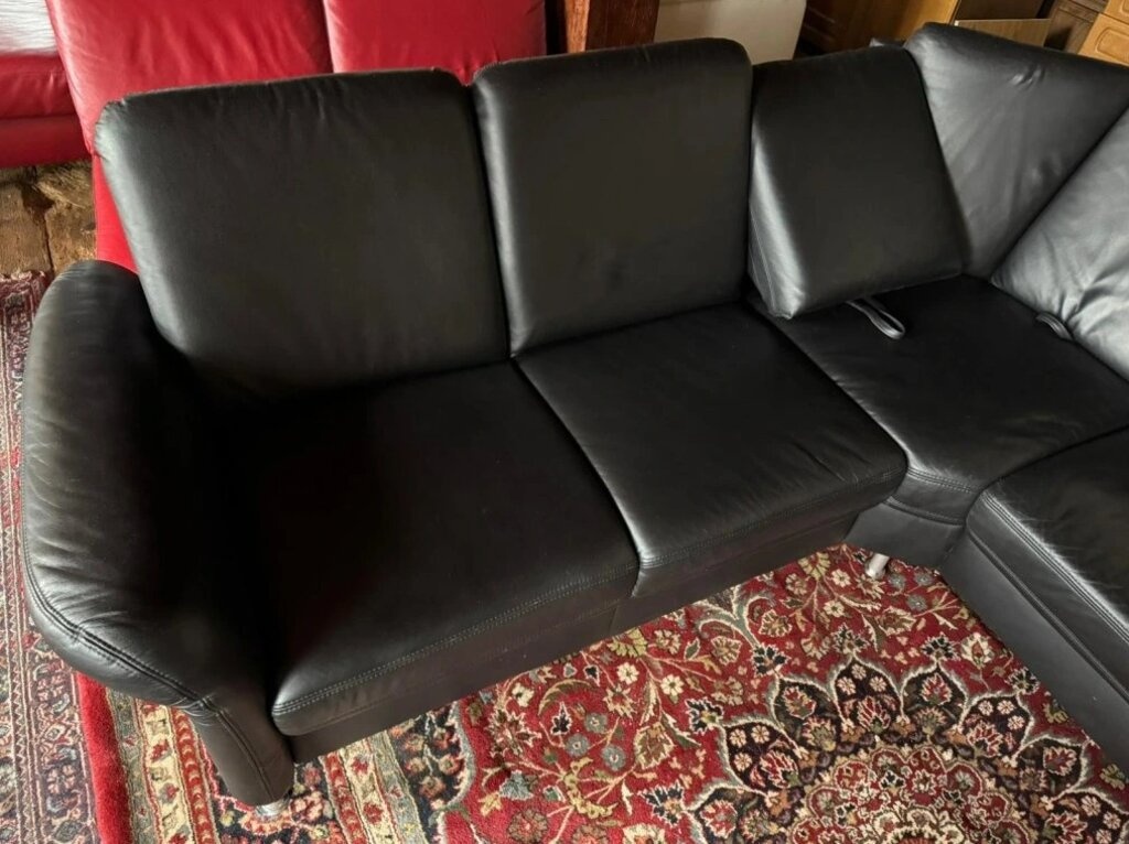 Luxusní rohová kožená sedací souprava, 3199 - 5