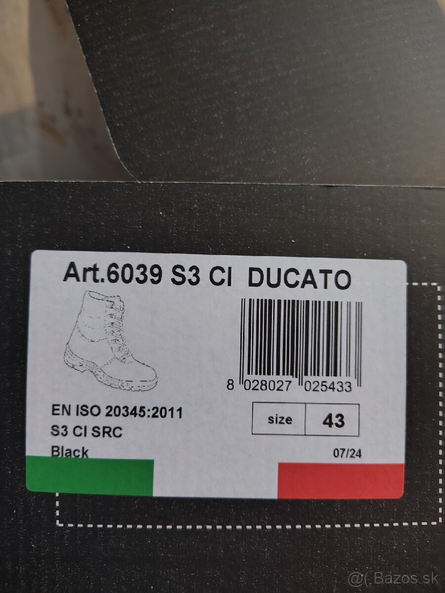 Zimné, zateplené pracovné topánky 43 - 5