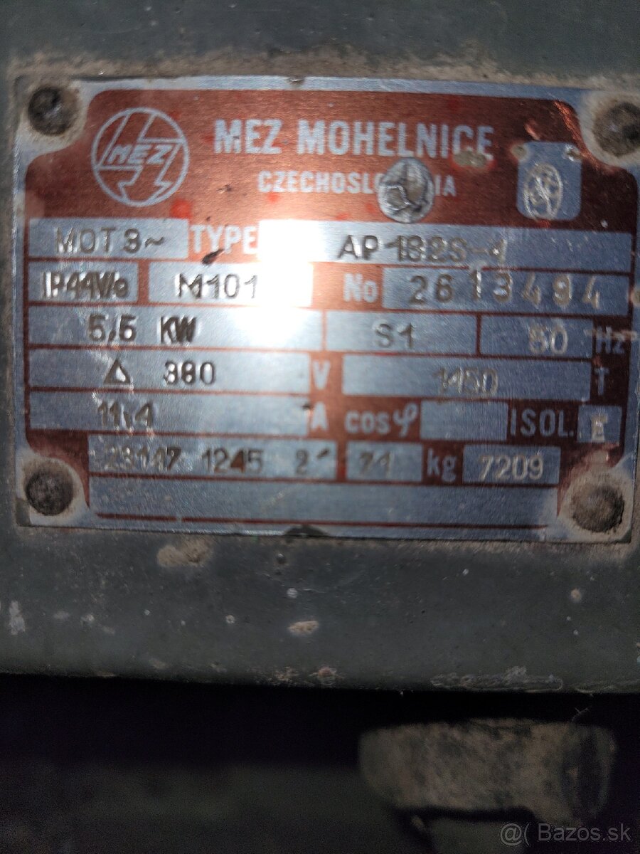 Elektromotory 5,5 kw 1450 ot/min ,alebo 950 ot/ min - 5